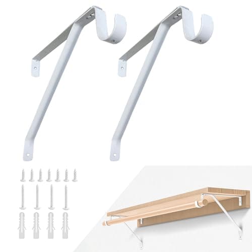 YISHELFS Adjustable Closet Shelf and Rod Bracket, 2-Pack
