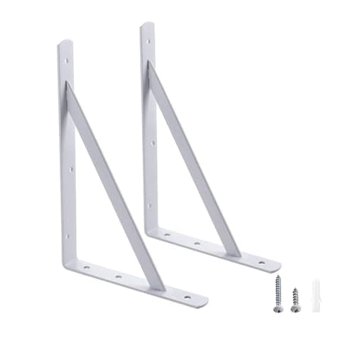 HOME MASTER HARDWARE 12 x 8 in Heavy Duty Shelf Brackets, 2-Pack