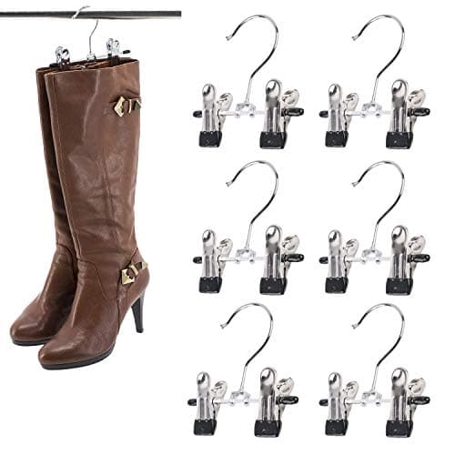 SUNTRADE Double Adjustable Boot Hanger Clips, Set of 6