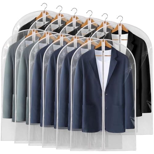 Perber 40 in Clear Garment Bags, 12-Pack