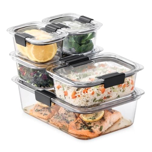 Rubbermaid Brilliance Food Storage Containers, Set of 5