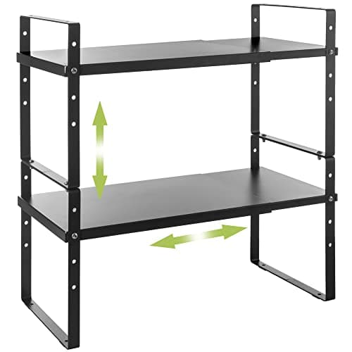 Across-Star Expandable Cabinet Shelf Organizer, 2-Pack
