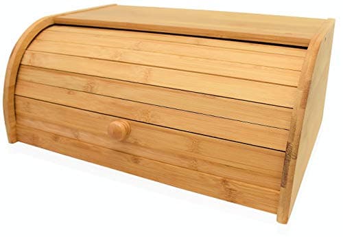 RoyalHouse Bamboo Roll-Top Bread Box, Large