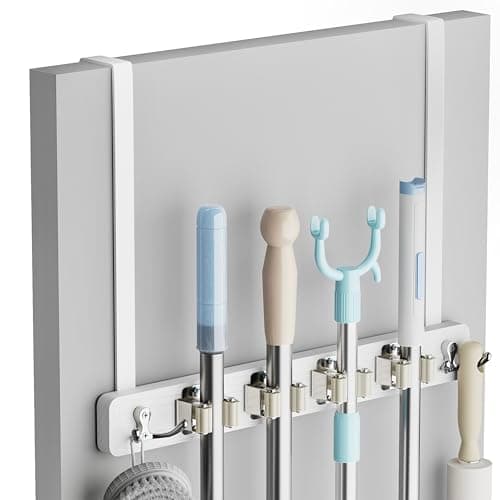 Lorbro Over-the-Door Broom and Mop Holder
