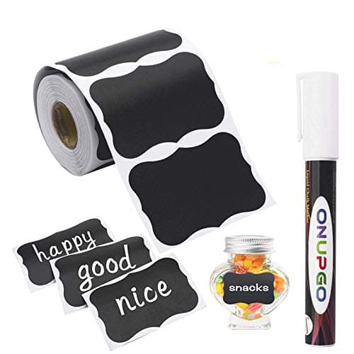 ONUPGO 180 Reusable Chalkboard Labels with Marker
