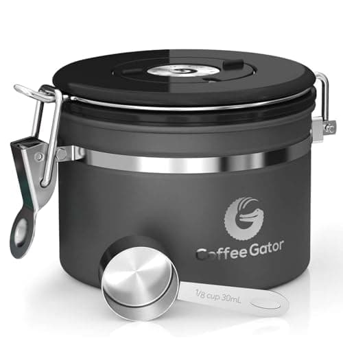 Coffee Gator Stainless Steel Coffee Canister, 11 oz