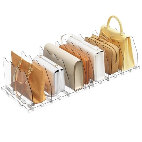 SPACEKEEPER Adjustable Acrylic Shelf Dividers for Bags