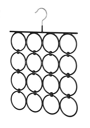 Whitmor 16-Ring Folding Metal Scarf Hanger