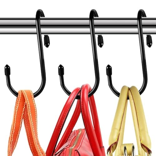 HiGift Purse Hanger Hooks for a Closet Rod, 8-Pack