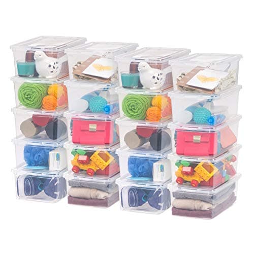 IRIS USA Stackable Storage Bins with Lids