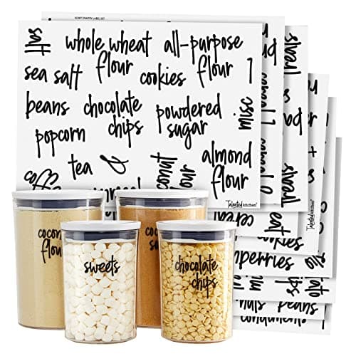 Talented Kitchen 157-Piece Script Pantry Labels
