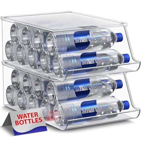 Sorbus Stackable Bottle Organizer for Fridge and Pantry, 2-Pack