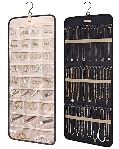 BAGSMART Hanging Jewelry Organizer with Necklace Hooks