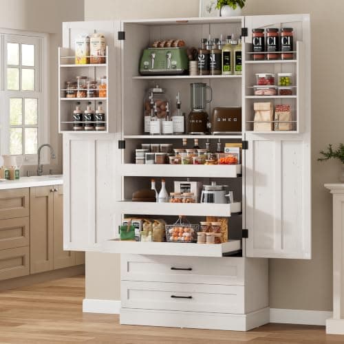 ComfyCorner 71 in Tall Kitchen Pantry Cabinet with Drawers