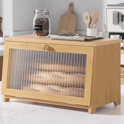 Kitsure One-Tier Bamboo Bread Box