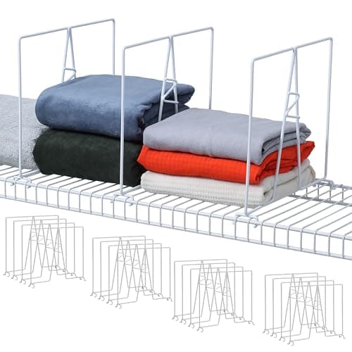 ziroland Wire Shelf Dividers, 12 in Deep