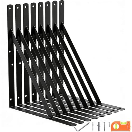 LEOPO 18 in Heavy Duty Shelf Brackets, 8-Pack