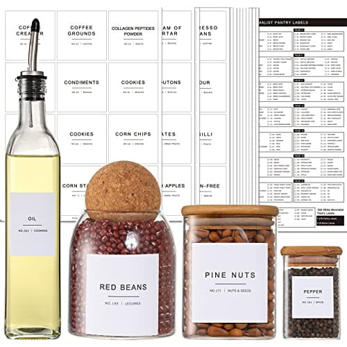 VITEVER 308 Pantry Labels, Three Sizes