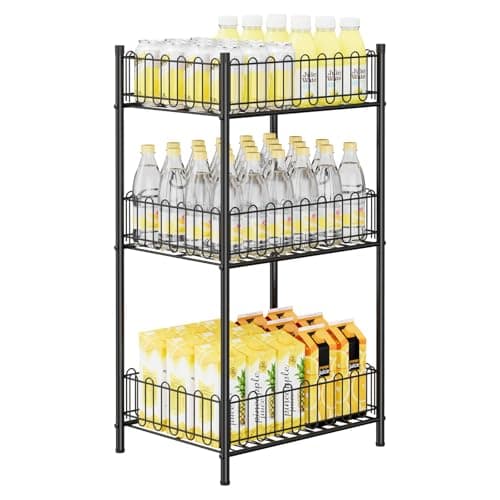 OYEAL 3-Tier Vertical Bottle and Can Rack