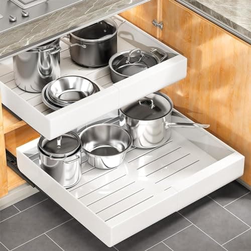 Kitstorack Expandable Pull-Out Cabinet Organizer, 21 in Deep