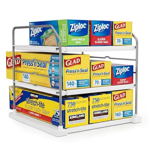 EVERIE 3-Tier Expandable Cabinet Organizer for Wrap Boxes